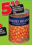 Pot O'Gold Baked Beans In Tomato Sauce - 410g