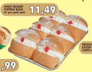 Sweet Dessert Topping Buns-6's Per Pack