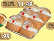 Sweet Dessert Topping Buns- 6's Per Pack 