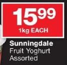 Sunningdale Fruit Yogurt Assorted-1kg Each