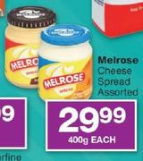 Melrose Cheese Spread Assorted-400g Each