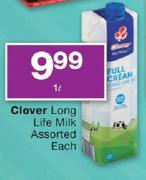 Clover Long Life Milk Assorted-1Ltr