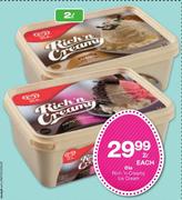 Ola Rich 'n Creamy Ice Cream-2ltr Each