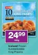 Iceland Frozen BubbleBobble King Prawns-160gm