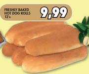 Freshly Baked Hot Dog Rolls-12's