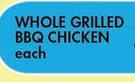 Whole Grilled Bbq Chicken 
