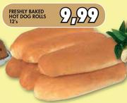 Freshly Baked Hot Dogs Rolls-12's