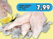 Jumbo Frozen Hake Fillets Per 100g