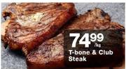T-Bone & Club Steak-per Kg