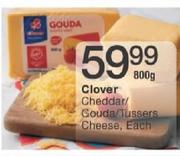 Clover Cheddar/Gouda/Tussers Cheese-800g