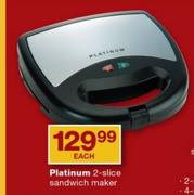 Platinum 2-Slice Sandwich  Maker