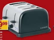 Platinum 2 Slice Classic Black Stainless Steel Toaster With Bread  Tray