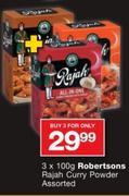 Robertsons Rajah Curry Powder Assorted-3x100G