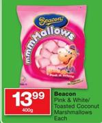 Beacon Pink & White/Toasted Coconut Marshmallows-400g