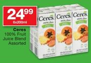 ceres 100% fruit Juice Blend Assorted-6x200ml