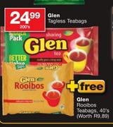 Glen Tagless Teabags 200's+Glen Rooibos Teabags 40's Free