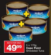 Cape point Shredded Tuna-5x170g