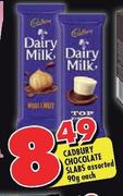Cadbury Chocolate Slabs Assorted-90g Each