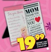 Mother's Day Glass Plaque Assorted - Each