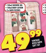 Vintage Rose Bath Gift Set