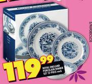 Royal 12-Piece England Porcelain Dinner Set