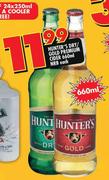 Hunter's Dry/Gold Premium Cider-660Ml NRB Each
