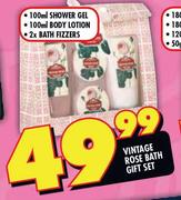 Vintage Rose Bath Gift Set