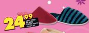Ladies Closed Toe Hotal Slippers Assorted Sizes-Per Pair