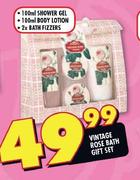 Vintage Rose Bath Gift Set