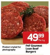 PnP Gourmet Lean Beef Burgers-Per kg