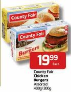 Country Fair Chicken Burgers-400gm/300gm Each