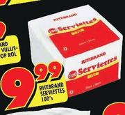 Ritebrand Serviettes-100's
