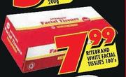 Ritebrand White Facial Tissues-100's