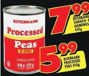 Ritebrand Processed Peas-410g