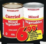 Ritebrand Curried/Mixed Vegetables-410g Each