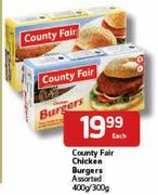 County Fair Chicken Burgers Assorted-400g/300g Each
