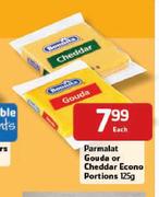 Parmalat Gouda or Cheddar Econo Portions-125g Each