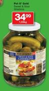 Pot O' Gold Sweet & Sour Gherkins-1.55Kg