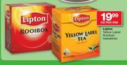 Lipton Yellow Label/Rooibos-Teesakkies-100 Per Pak