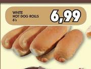 White Hot Dog Rolls-6'S