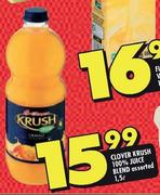 Clover Krush 100% Juice Blend Assorted-1.5Ltr