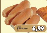 White Hot Dog Rolls-6's