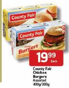 County Fair Chicken Burgers Assorted-400g/300g Each