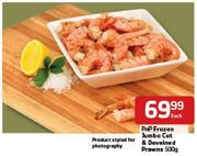 PnP Frozen Jumbo Cut & Deveined Prawns - 500g Each