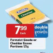 Parmalat-Gouda Or Cheddar Econo Portions-125g Each