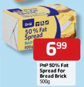 PnP 50% Fat Spread For Bread Brick-500gm