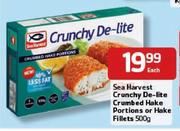 Sea Harvest Crunchy De-Lite Crumbed Hake Portions Or Hake Fillets-500g Each