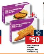 PnP Crumbed Chicken Burgers And Cutlets - 2 x 400g