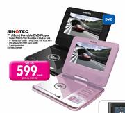Sinotec 7" (18cm) Portable DVD Player-PDDVD-702 Each