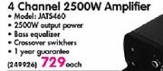 Jensen 4 Channel 2500W Amplifier-JATS460 Each
